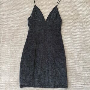 Black/Silver Sparkle Mini Dress